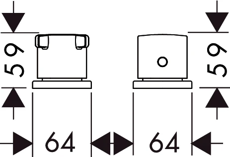 2-Loch Thermostat Axor Citterio E F-Set chrom Wannenrandmontage