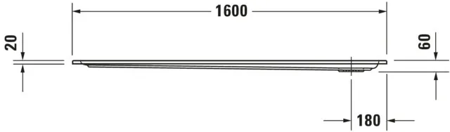 Duravit rechteck Duschwanne „Starck Slimline“ 160 × 90 cm ohne Antislip Duravit rechteck Duschwanne „Starck Slimline“ 160 × 90 cm ohne Antislip