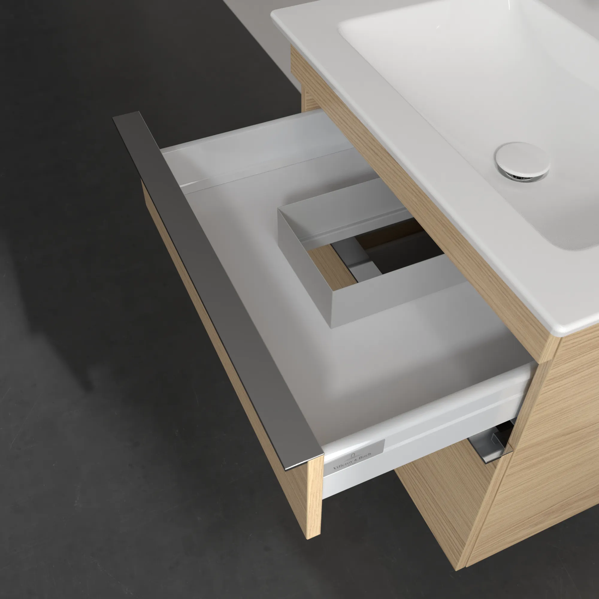 Villeroy & Boch Waschtischunterschrank „Venticello“ für Schrankwaschtisch 603 × 590 × 502 mm Nordic Oak, für Becken mittig