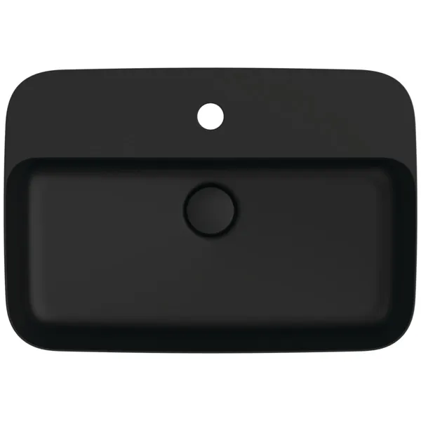 Waschbecken „Ipalyss“ 55 × 38 × 14,5 cm, Hahnlochposition mittig in Schwarz Matt Waschbecken „Ipalyss“ 55 × 38 × 14,5 cm, Hahnlochposition mittig in Schwarz Matt