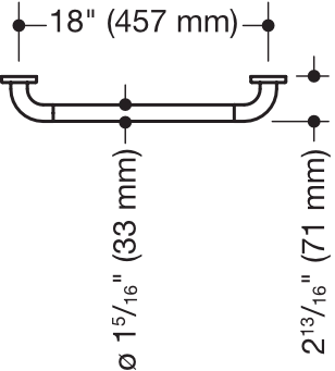 HEWI Haltegriff „Serie 801“ in Rubinrot