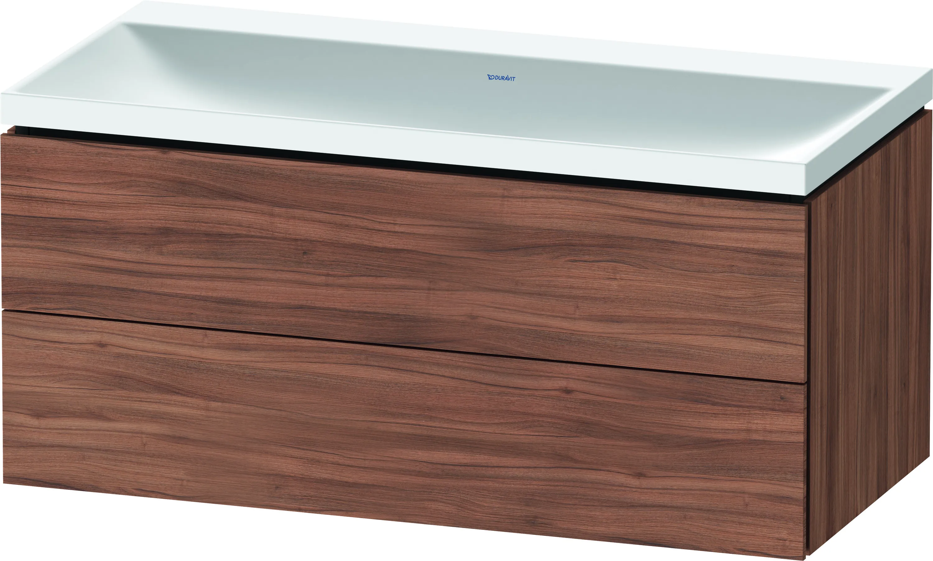 Duravit Möbelset c-shaped Set wandhängend wandhängend „L-Cube“ 100 × 48 × 48 cm Nussbaum Natur