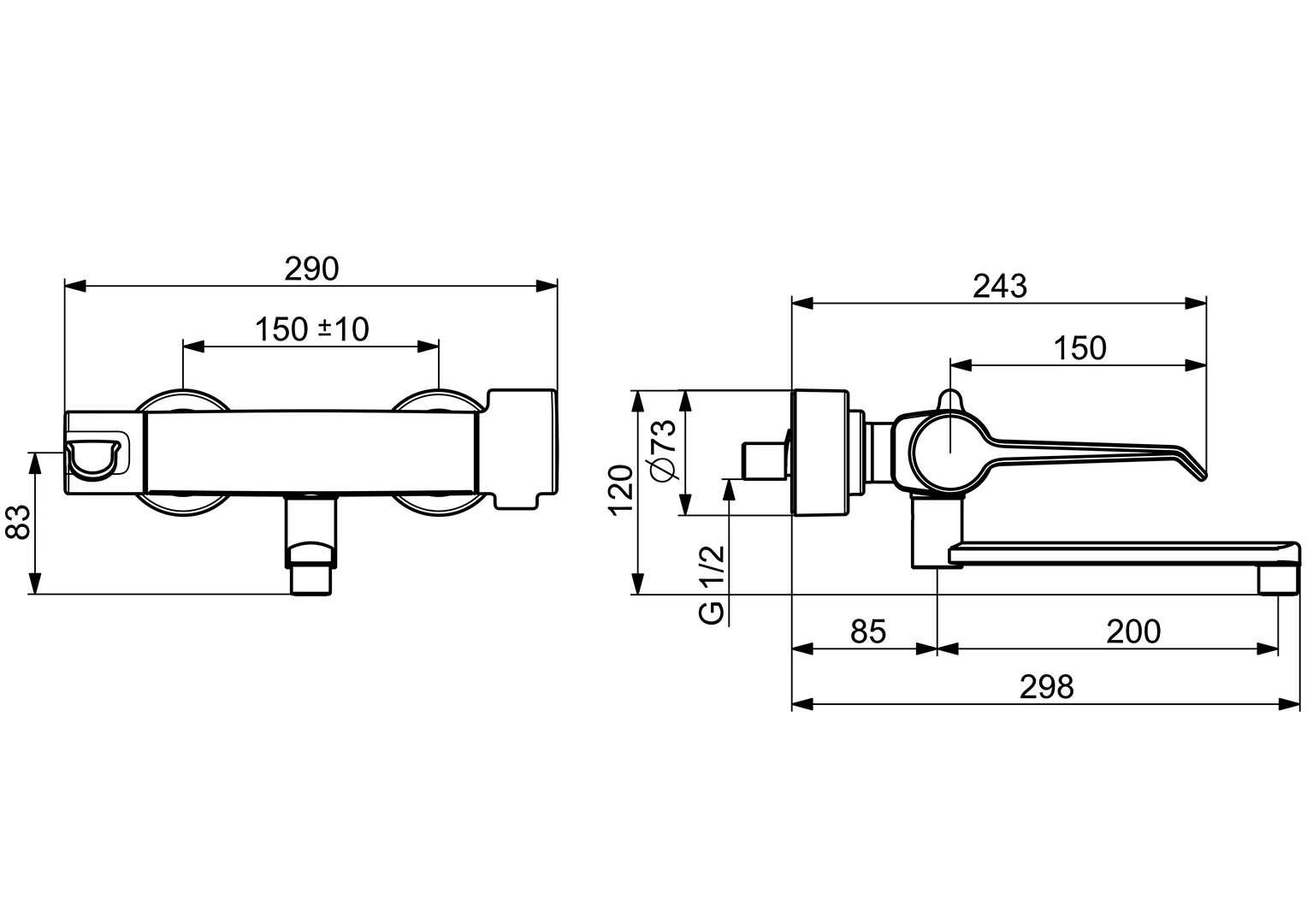 HansaCLINICA Waschtischbatterie HansaCLINICA 0880 Bedienungshebel lang Ausladung 285 mm Chrom HansaCLINICA Waschtischbatterie HansaCLINICA 0880 Bedienungshebel lang Ausladung 285 mm Chrom