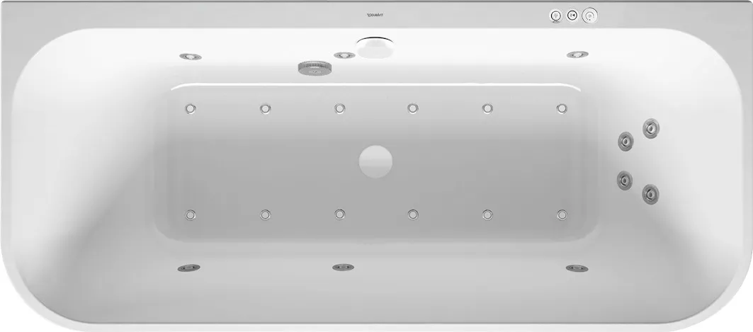 Duravit Whirlwanne „Happy D.2 Plus“ vorwand rechteck 1800 × 800 mm, mittig mit Combi-System P, in Weiß Ausführung: mittig / Whirlsystem: mit Combi-System P Duravit Whirlwanne „Happy D.2 Plus“ vorwand rechteck 1800 × 800 mm, mittig mit Combi-System P, in Weiß Ausführung: mittig / Whirlsystem: mit Combi-System P