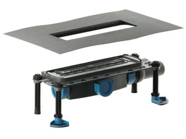 Dallmer Ablaufgehäuse zum Einbau mit Duschrinnen CeraFloor, CeraWall, CeraFrame Individual, Zentrix, CeraNiveau und CeraFrame Liquid „DallFlex“ Modell 570000