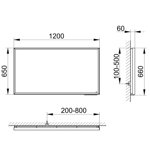 KEUCO ROYAL LUMOS Lichtspiegel 1200x650x60mm silber-eloxiert KEUCO ROYAL LUMOS Lichtspiegel 1200x650x60mm silber-eloxiert
