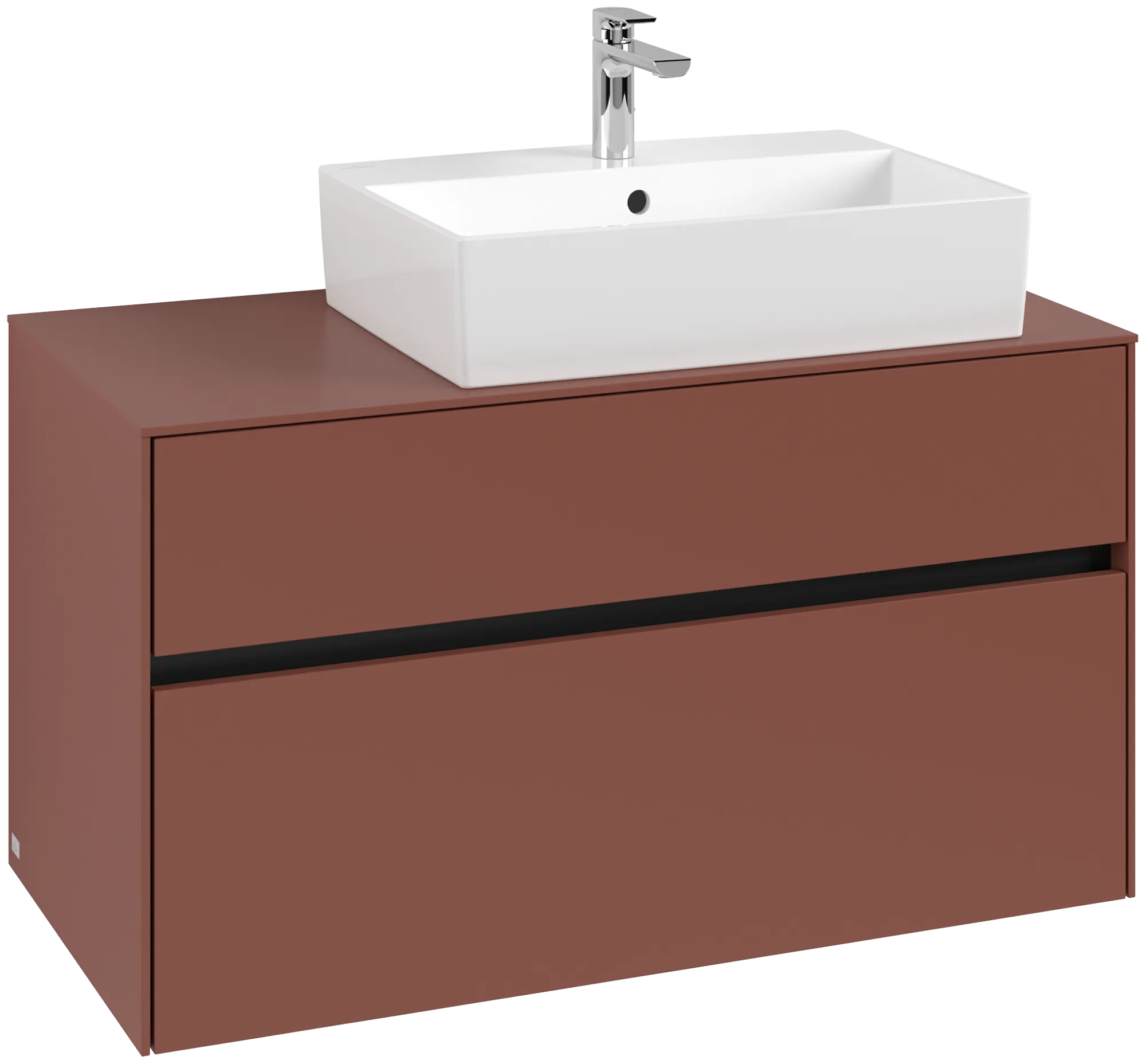 Villeroy & Boch Collaro Waschbeckenunterschrank C12700, 1000 x 548 x 500 mm, Wine Red