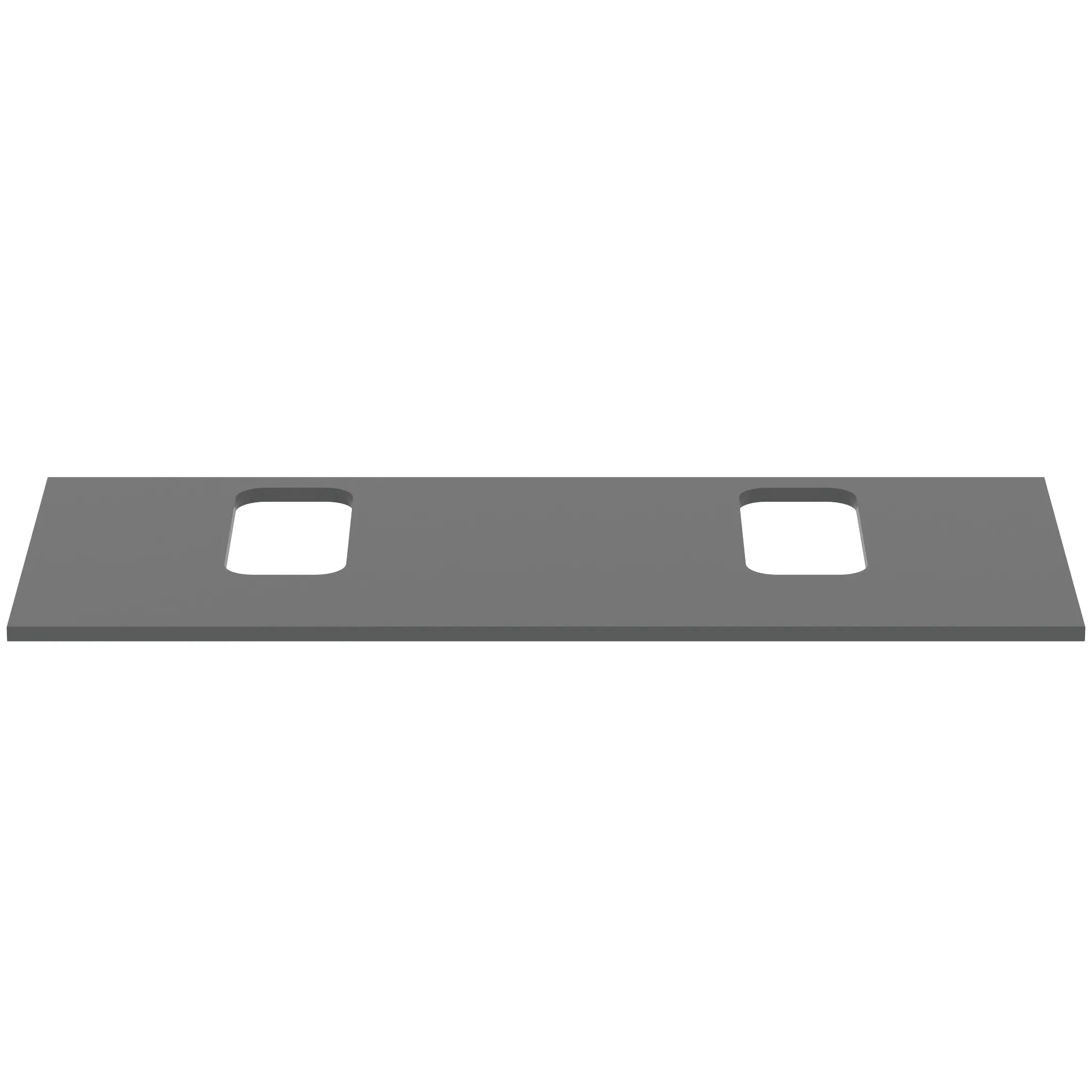 Waschtischplatte i.life B je ein Ausschnitt rechts und links für zwei Wand-Waschtische 1202x507x18mm Weiß matt Waschtischplatte i.life B je ein Ausschnitt rechts und links für zwei Wand-Waschtische 1202x507x18mm Weiß matt