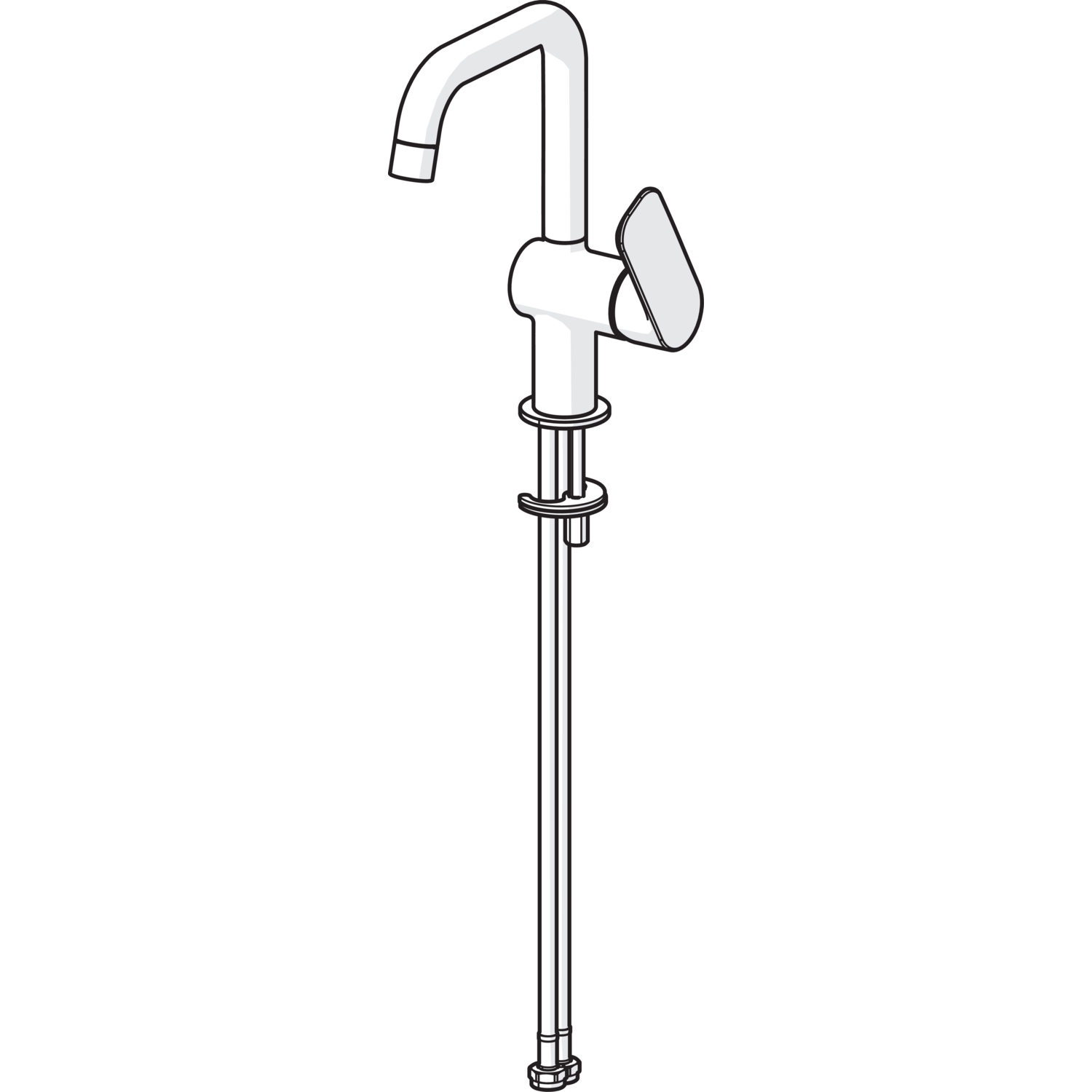 Einhand-Waschtischarmatur „Basic“ Ausladung 150 mm in Chrom Einhand-Waschtischarmatur „Basic“ Ausladung 150 mm in Chrom