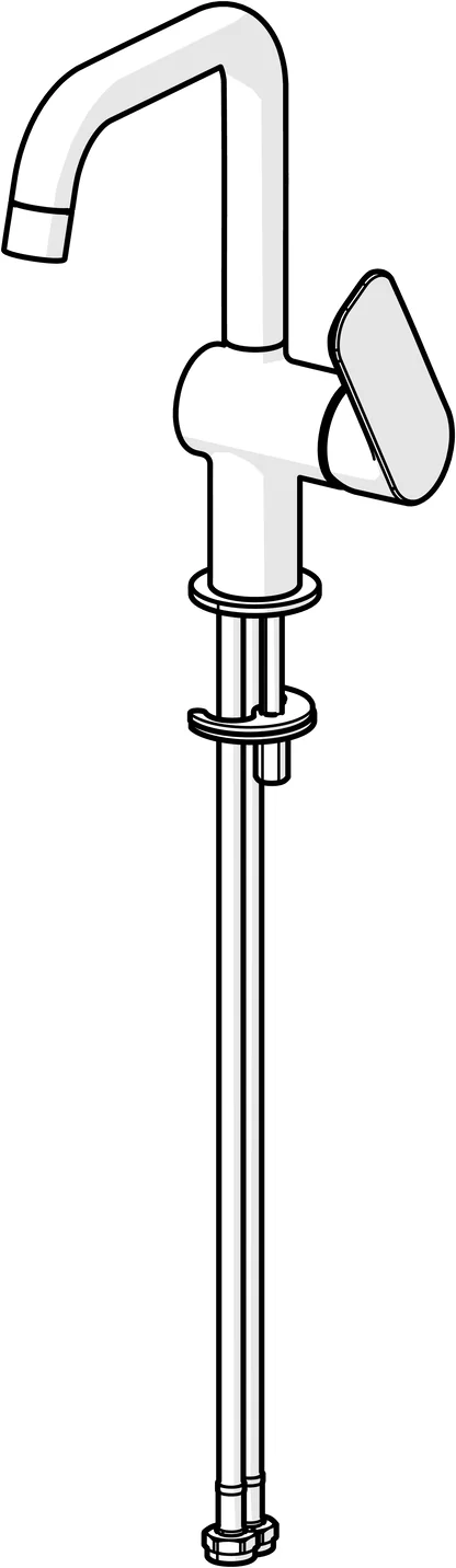 HansaBASIC EHM Waschtischbatterie 5554 Ausladung 150 mm DN15 Chrom