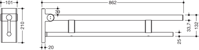 HEWI Stützklappgriff „System 900“