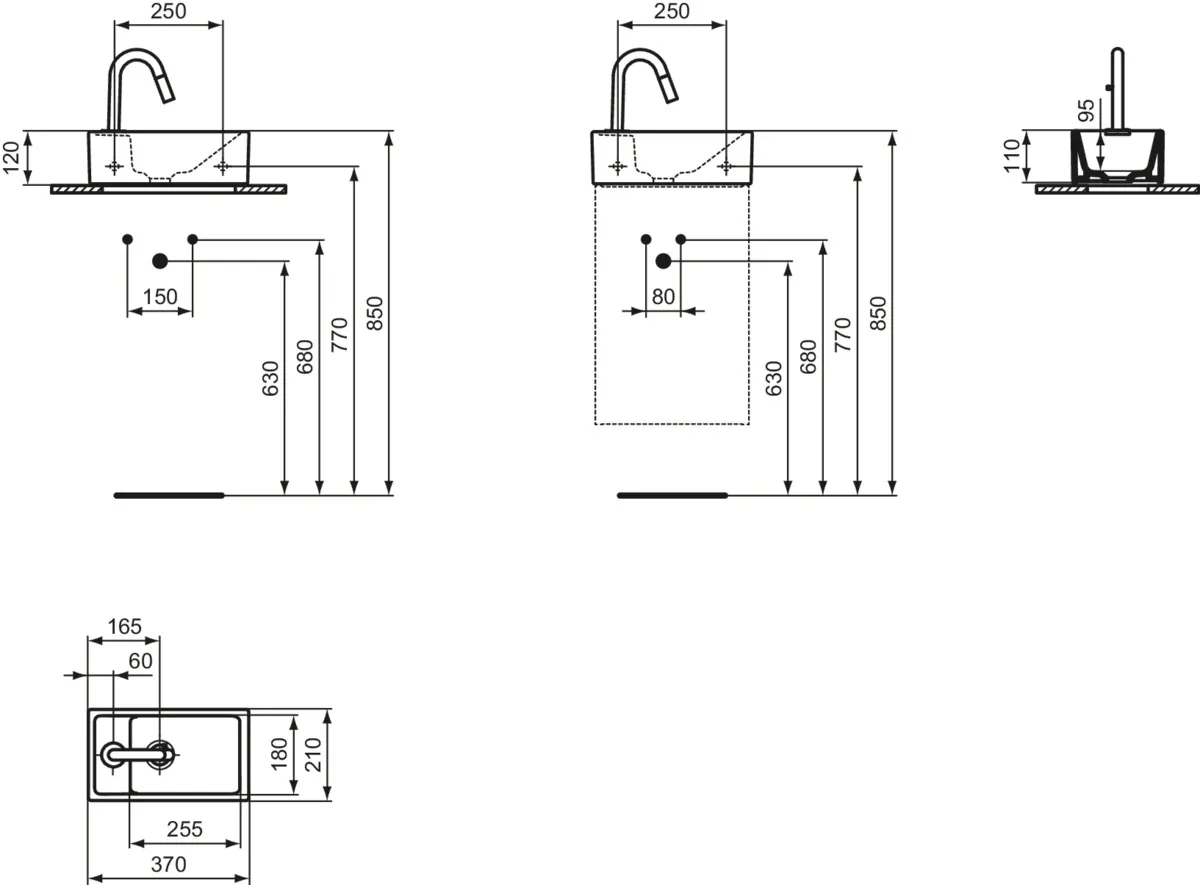 Ideal Standard i.life S Waschtisch-Paket, Handwaschbecken mit Standventil, weiß (Alpin), Chrom, Maße: 370x210x120 mm, DN 15, Luftsprudler, Caché, für Stockschrauben Ideal Standard i.life S Waschtisch-Paket, Handwaschbecken mit Standventil, weiß (Alpin), Chrom, Maße: 370x210x120 mm, DN 15, Luftsprudler, Caché, für Stockschrauben