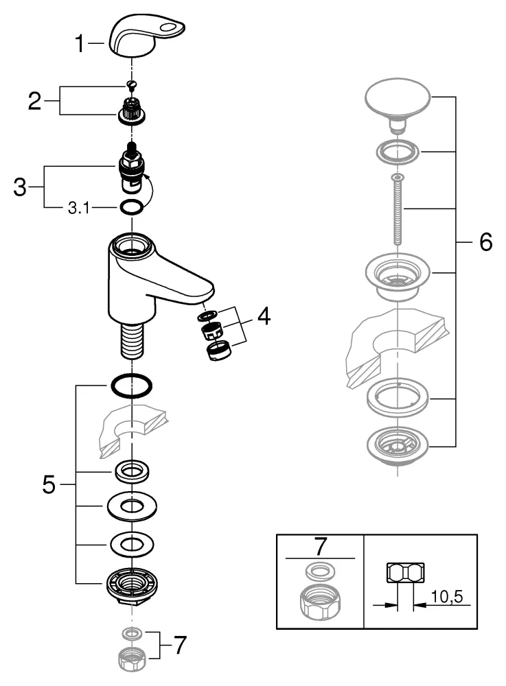 Grohe Euroeco Standventil 20616_1 XS-Size, Einlochmontage, Keramik-Oberteil ½, 90°, Grohe Long-Life Oberfläche, Grohe EcoJoy, chrom Grohe Euroeco Standventil 20616_1 XS-Size, Einlochmontage, Keramik-Oberteil ½, 90°, Grohe Long-Life Oberfläche, Grohe EcoJoy, chrom