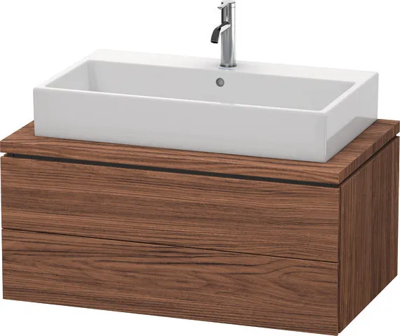 Duravit Waschtischunterschrank wandhängend „L-Cube“ 92 × 40 × 54,7 cm Nussbaum Dunkel