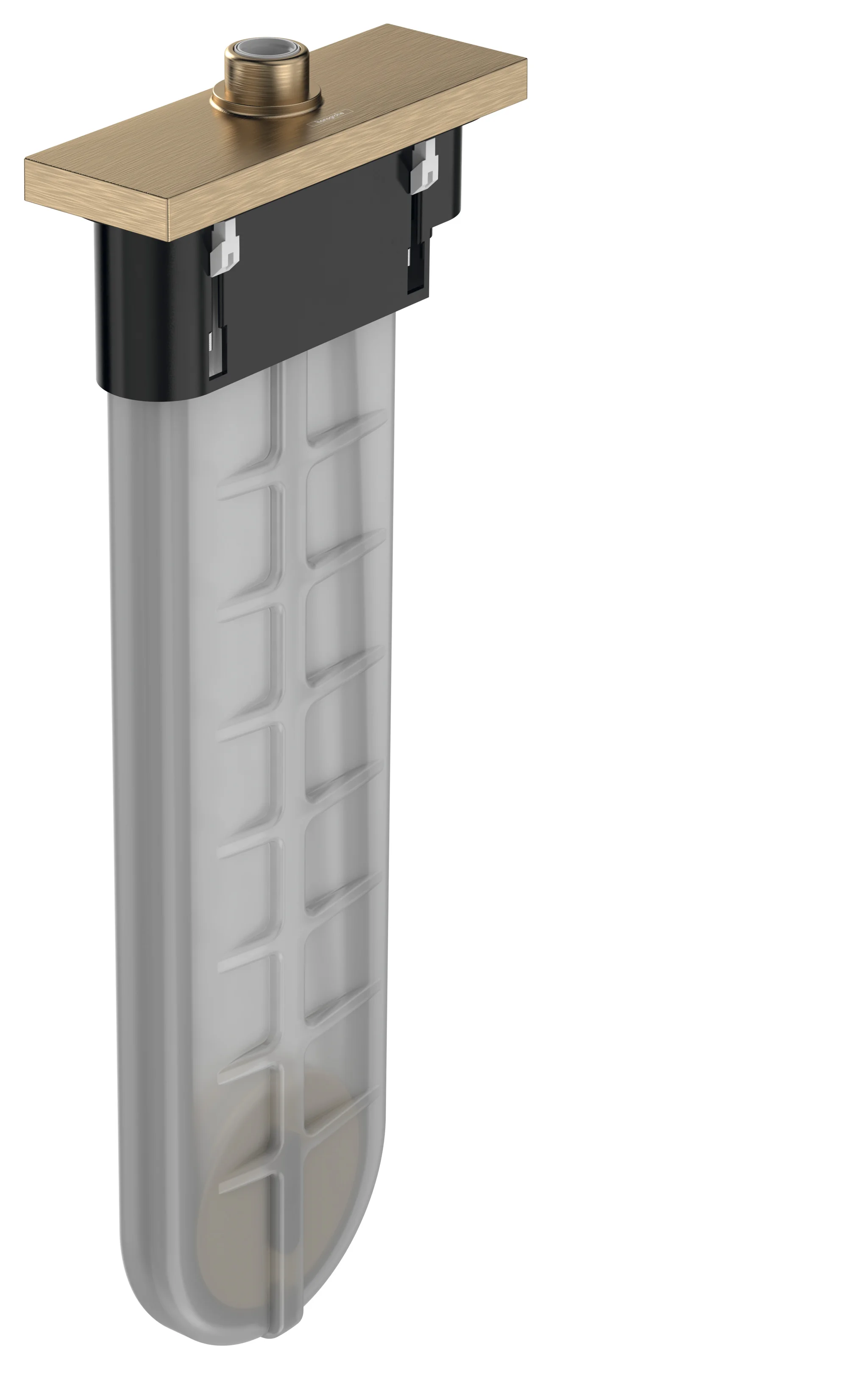 Hansgrohe sBox Wannenrandset eckig Brushed Bronze, DN15, 9,5 l/min, 0-30 mm Spannbereich, 80 mm Mindest-Wannenrandbreite