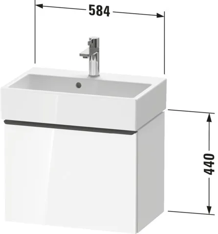Duravit Waschtischunterschrank wandhängend „D-Neo“ 58,4 × 44 × 37,2 cm in Betongrau Matt Duravit Waschtischunterschrank wandhängend „D-Neo“ 58,4 × 44 × 37,2 cm in Betongrau Matt