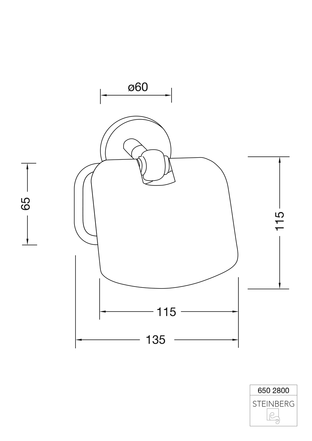 Papierhalter mit Deckel, chrom Papierhalter mit Deckel, chrom