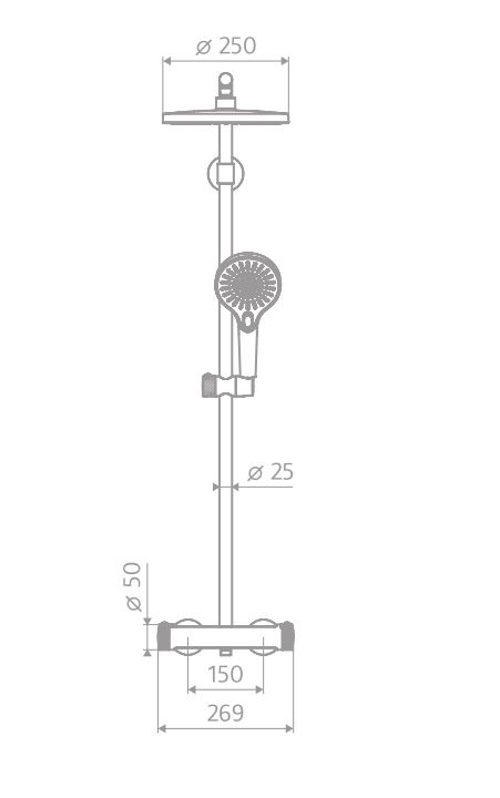 HSK Duschthermostat „AquaXPro 100“ mit Sicherheitsthermostat-Armatur