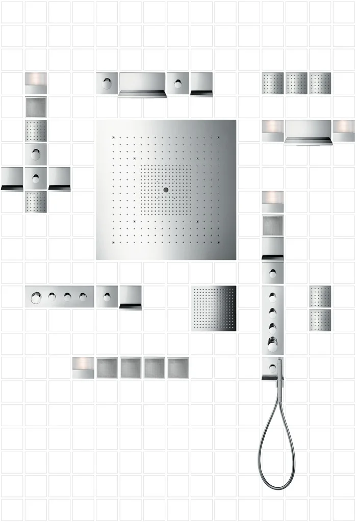 Hansgrohe AXOR ShowerSolutions ShowerHeaven 720x720mm Brausekopf, Edelstahl, 3 Strahlzonen, Deckenmontage Hansgrohe AXOR ShowerSolutions ShowerHeaven 720x720mm Brausekopf, Edelstahl, 3 Strahlzonen, Deckenmontage
