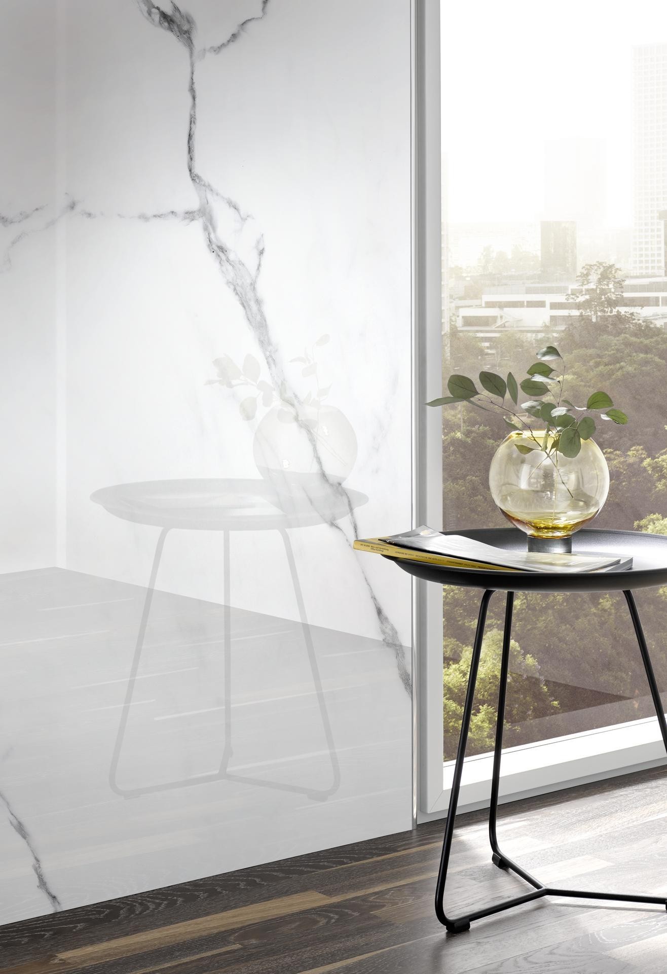 HSK Wandverkleidung „RenoDeco“ 1000 × 2100 mm Hochglanz, Marmor, Carrara-Weiß