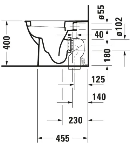 Stand-Tiefspül-WC back to wall „Darling New“ 36 × 40 × 57 cm Stand-Tiefspül-WC back to wall „Darling New“ 36 × 40 × 57 cm