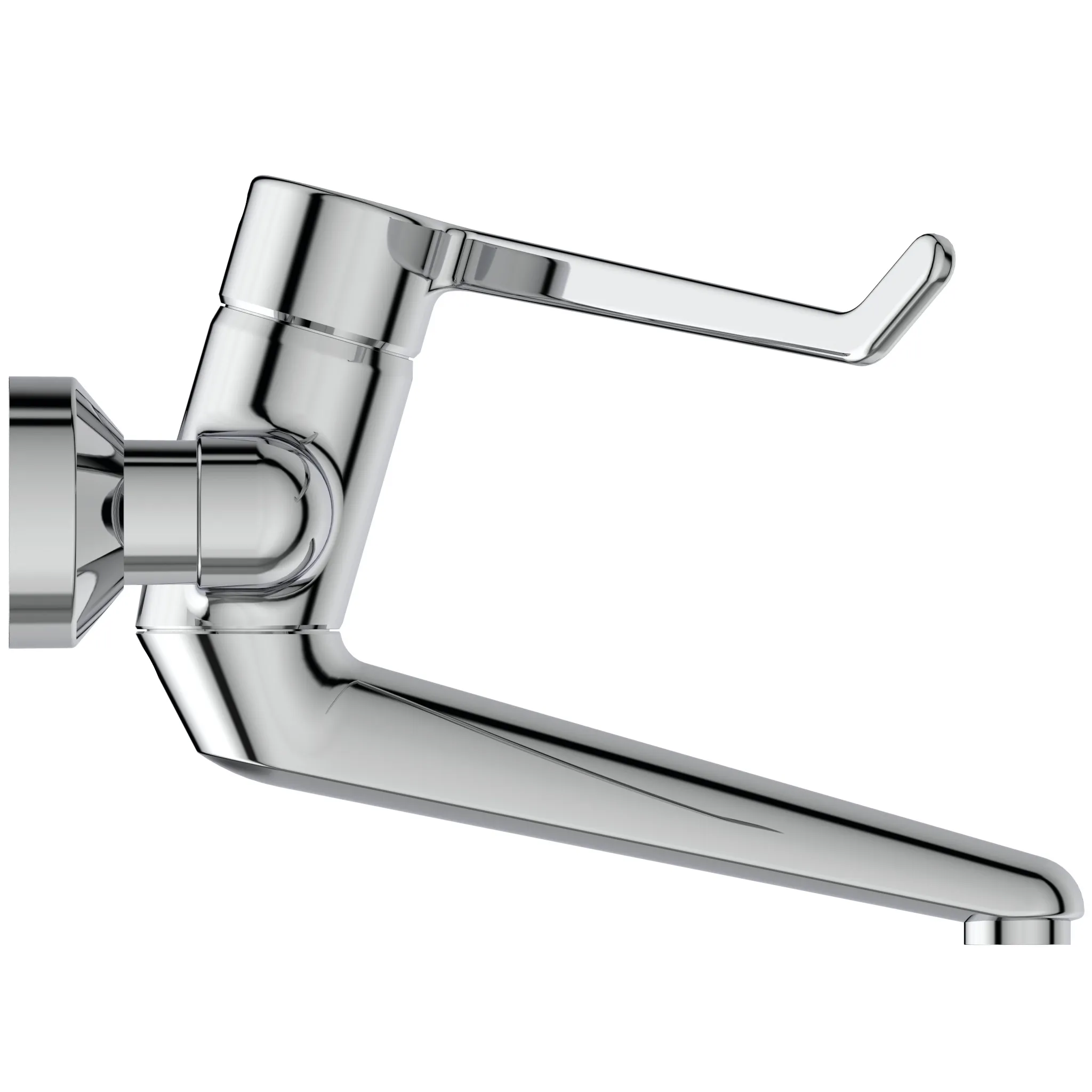 Wandwaschtisch-Sicherheitsarmatur Ceraplus, nicht absperrbarer S-Anschluß, Hebel 230mm, Ausladung 200mm, Chrom Wandwaschtisch-Sicherheitsarmatur Ceraplus, nicht absperrbarer S-Anschluß, Hebel 230mm, Ausladung 200mm, Chrom