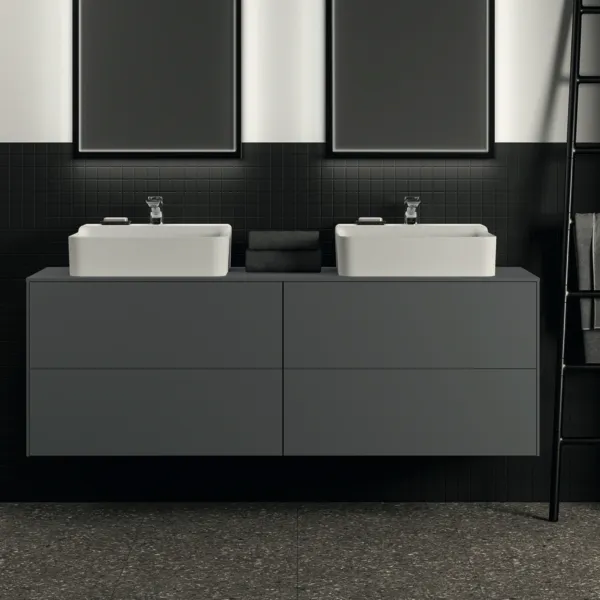 Ideal Standard Waschtischunterschrank Conca, 4 Auszüge, Anthrazit