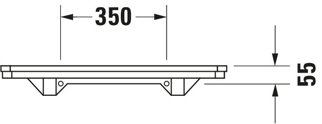 Duravit Ablage „1930“ in weiß alpin, Befestigung sichtbar 75 × 9,5 × 13 cm