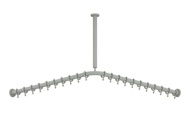 HEWI Duschvorhangstange „Serie 801“ 91,8 × 91,8 cm HEWI Duschvorhangstange „Serie 801“ 91,8 × 91,8 cm