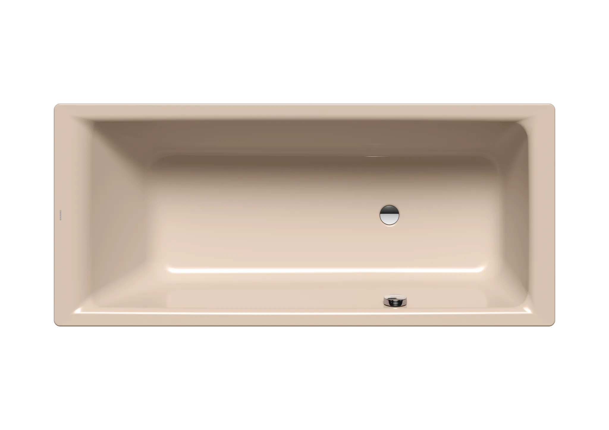 Kaldewei Badewanne „Puro“ rechteck 180 × 80 cm, ohne Grifflochbohrungen mit seitlicher Überlaufbohrung, in bahamabeige