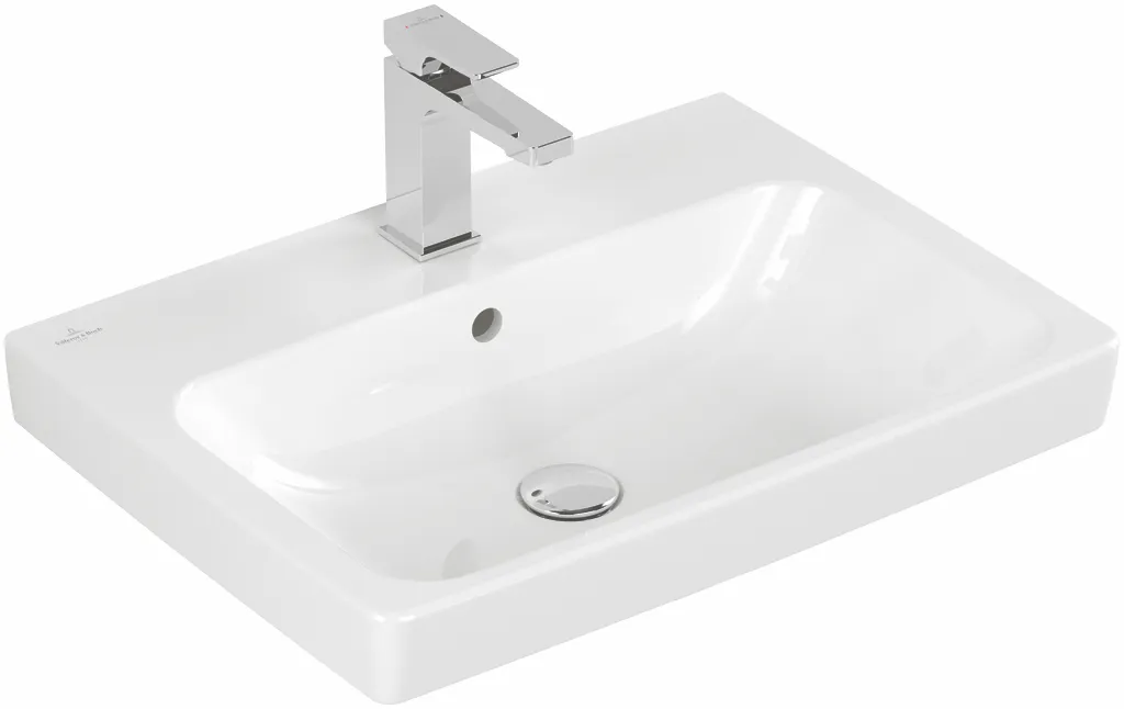 Villeroy & Boch Waschbecken „Architectura“ 600 × 445 × 165 mm, ohne Hahnlochbohrung, Hahnlochposition mittig in Weiß Alpin Villeroy & Boch Waschbecken „Architectura“ 600 × 445 × 165 mm, ohne Hahnlochbohrung, Hahnlochposition mittig in Weiß Alpin