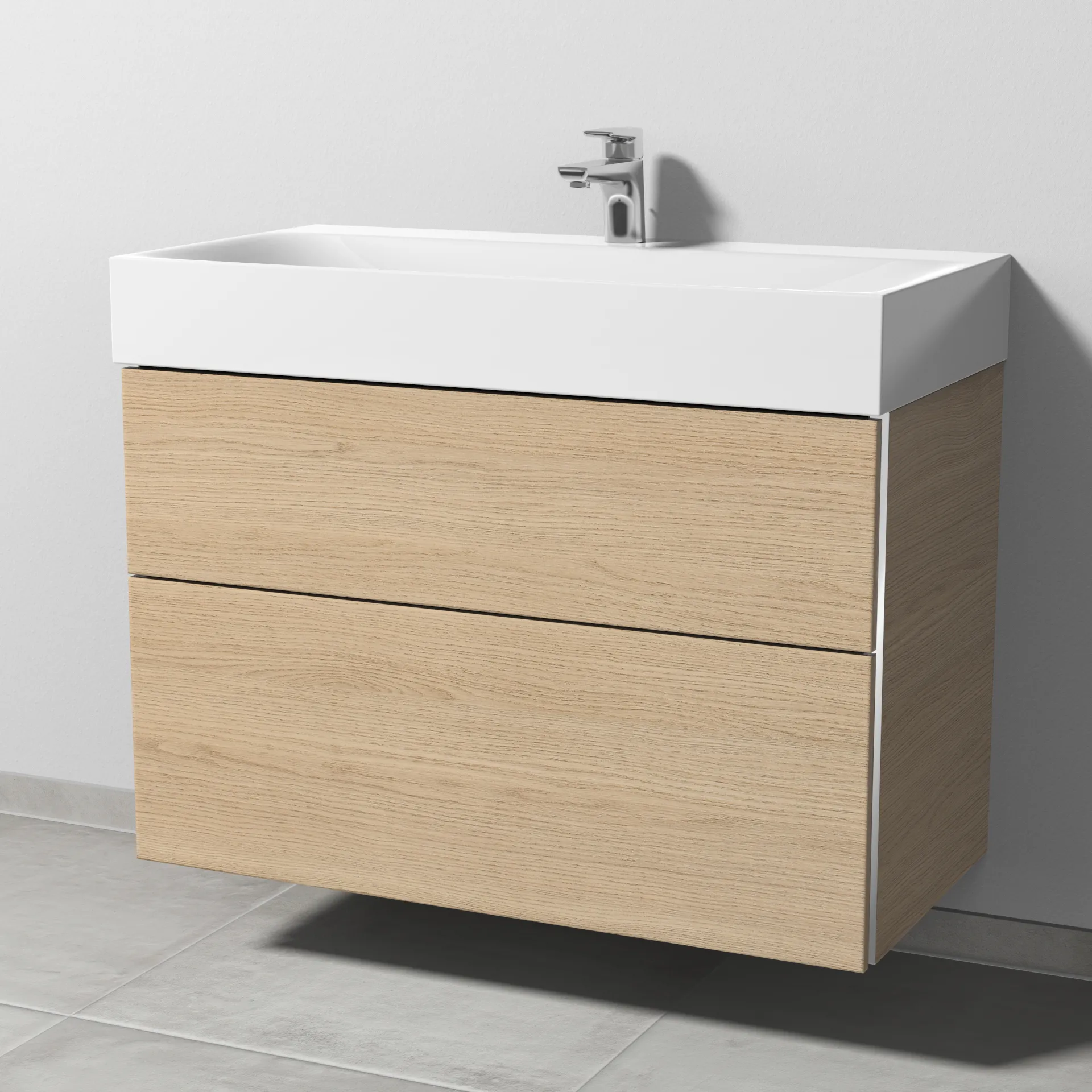 Waschtischunterbau mit Auszügen 3way (BR456) 582x890x452 Anthrazit-Matt