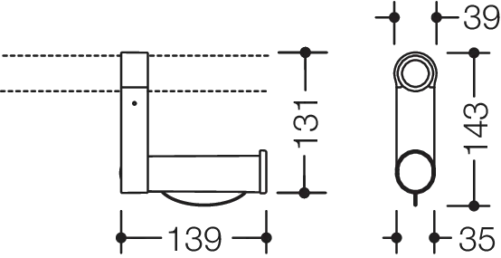 HEWI Aufrüstsatz „Serie 801“ in Reinweiß HEWI Aufrüstsatz „Serie 801“ in Reinweiß