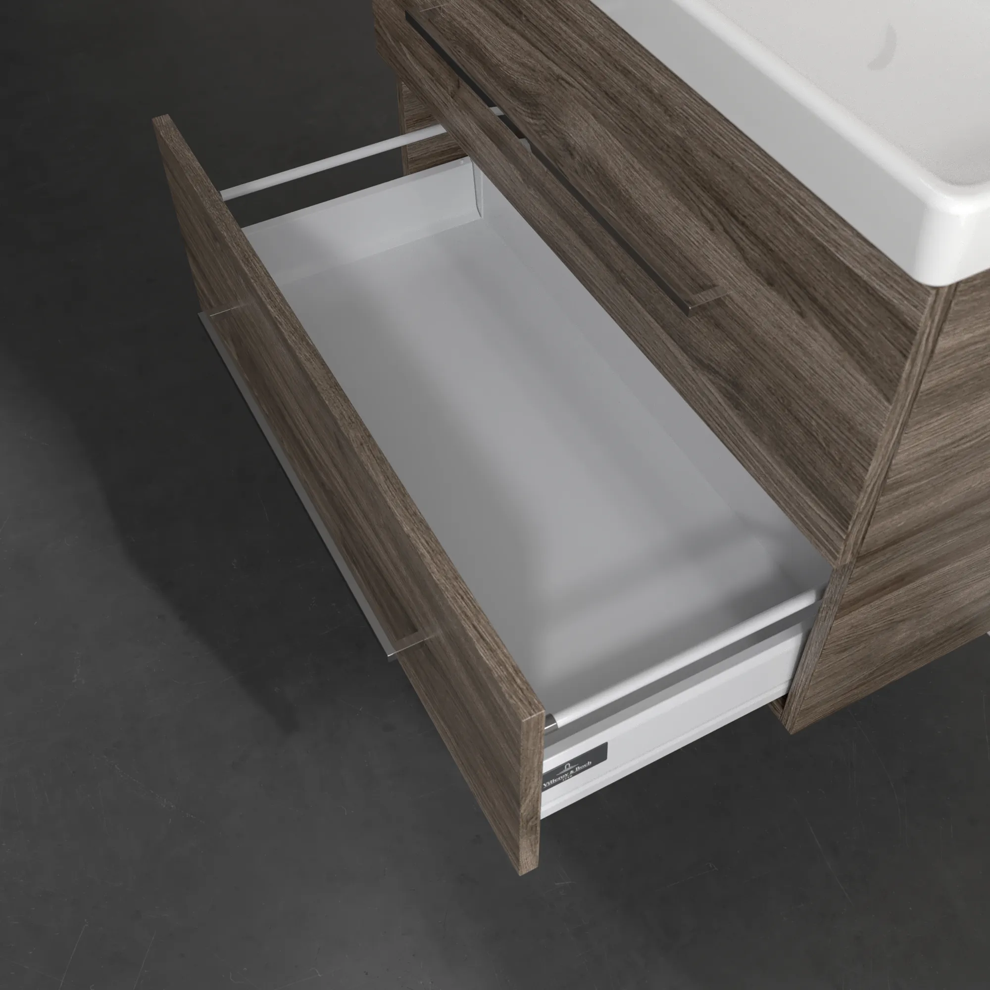 Villeroy & Boch Waschtischunterschrank „Avento“ für Schrankwaschtisch 780 × 514 × 452 mm Stone Oak, Soft Closing