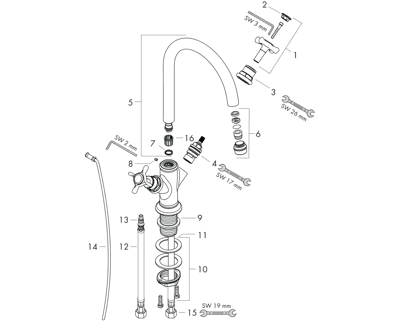 Zweigriff Waschtischarmatur Axor Montreux chrom