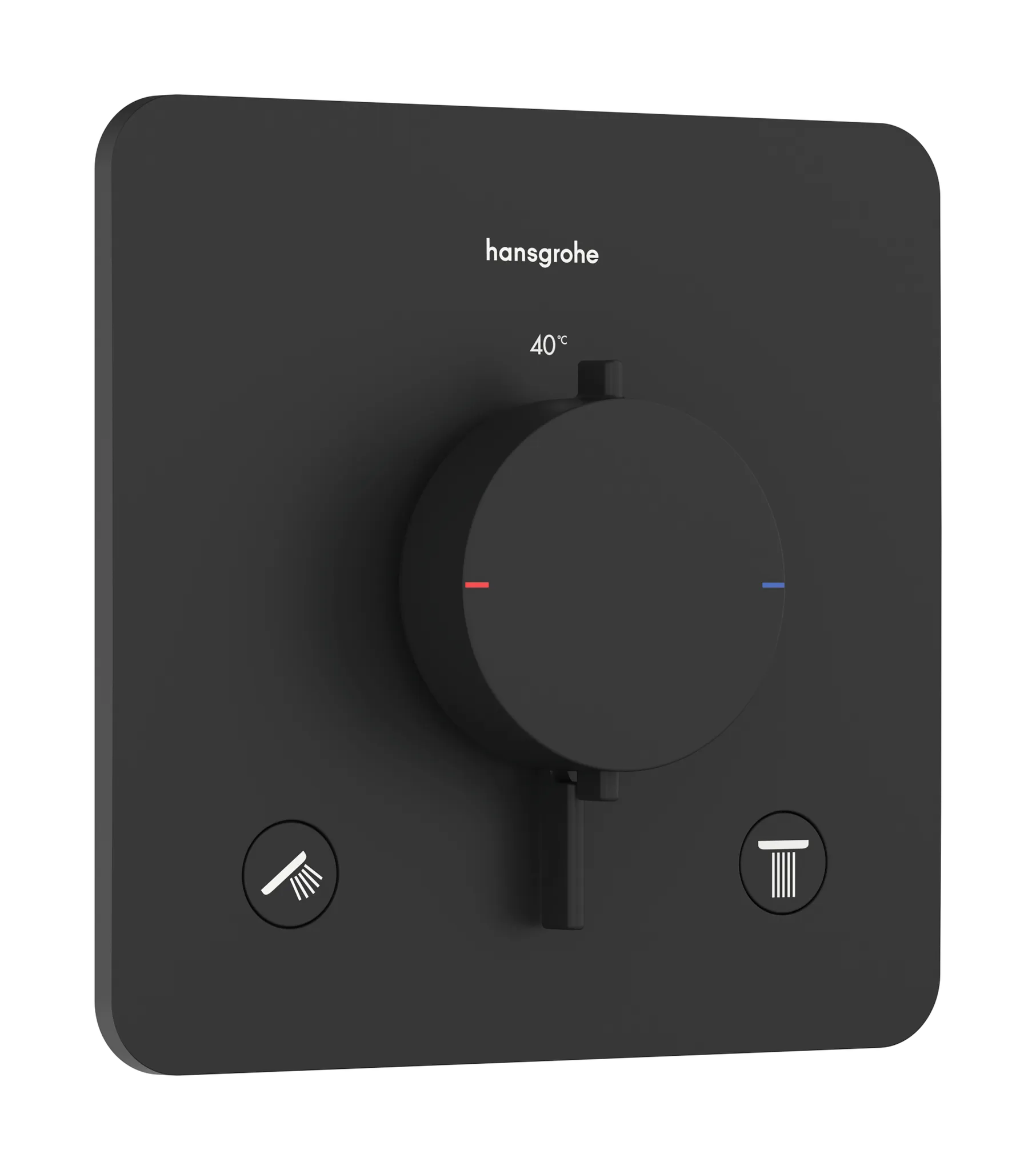 Hansgrohe Ecostat Comfort Q Thermostat Unterputz, 2 Verbraucher, Mattschwarz, iBox universal 2 Anschluss Hansgrohe Ecostat Comfort Q Thermostat Unterputz, 2 Verbraucher, Mattschwarz, iBox universal 2 Anschluss