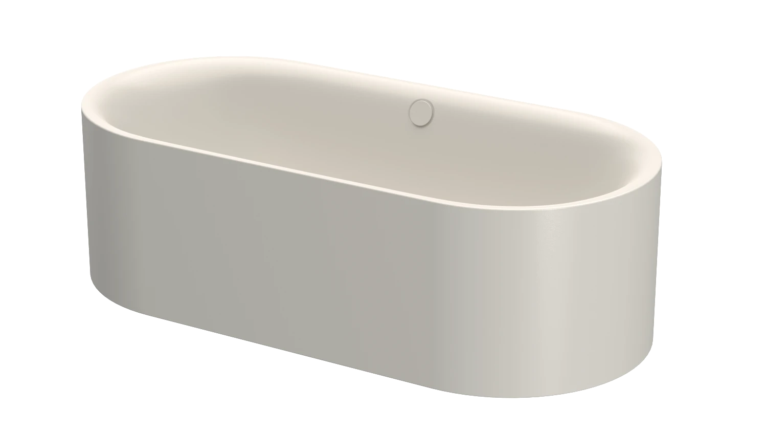 Bette oval Badewanne „BetteLux Oval Silhouette“ 190 × 90 cm in Flax