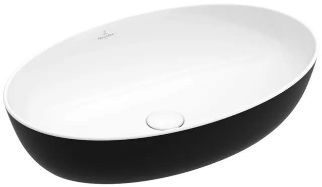 Villeroy & Boch Aufsatzwaschtisch aus TitanCeram „Artis“ 610 × 410 × 130 mm in Coal Black