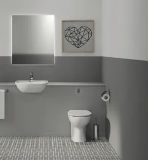 Ideal Standard Toilettenbürstengarnitur „IOM“ 9 × 40,2 cm, Befestigung verdeckt