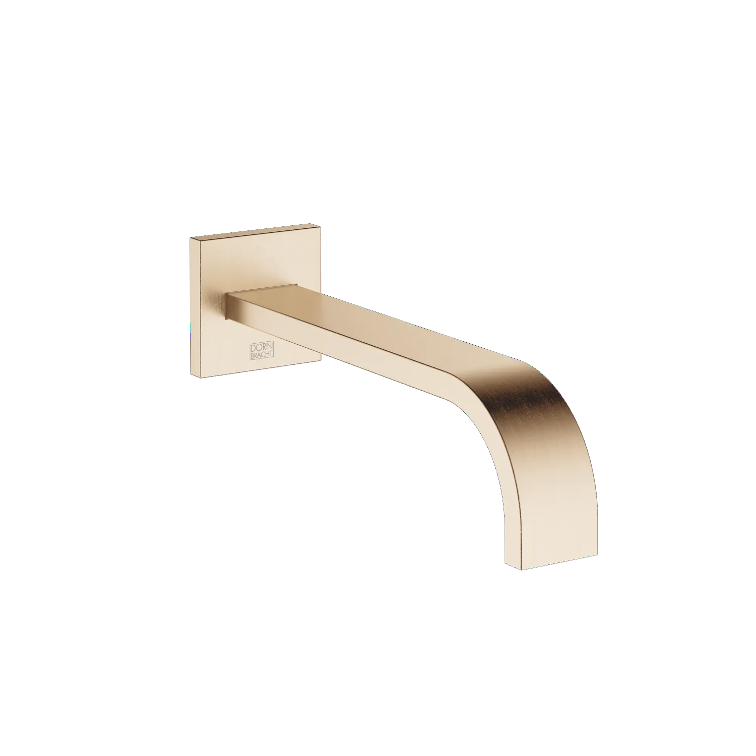 Dornbracht MEM Wannenauslauf für Wandmontage - Ausladung 220 mm, rechteckiger luftangereicherter Strahl, Rosette 60 x 60 mm, Bohrungsdurchmesser 37 mm