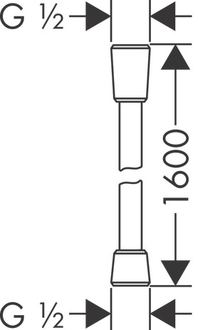 Brausenschlauch Isiflex B 1600mm chrom