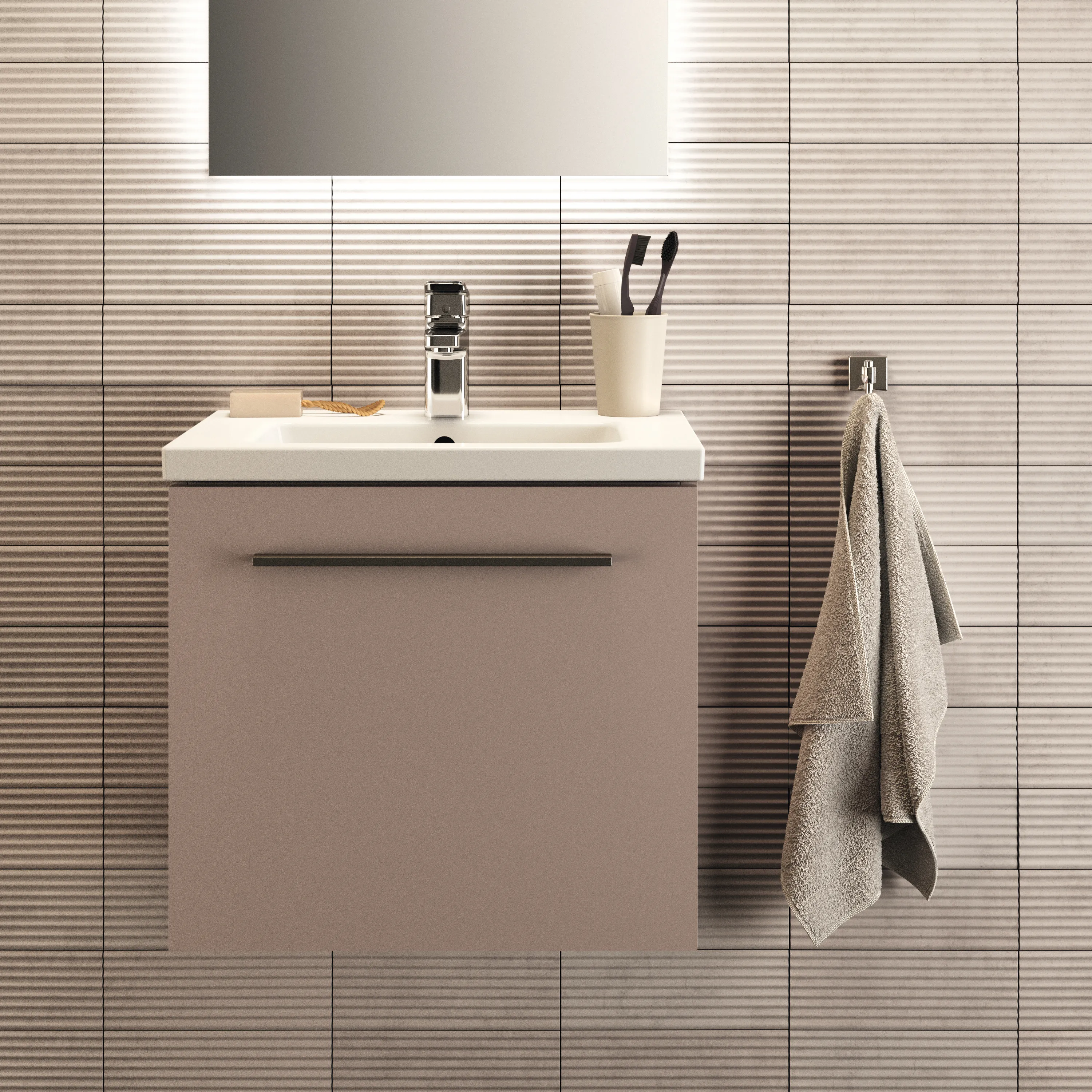 Ideal Standard Waschtischunterschrank „i.lifeS“ 50 × 44 × 37,5 cm Greige matt Ideal Standard Waschtischunterschrank „i.lifeS“ 50 × 44 × 37,5 cm Greige matt