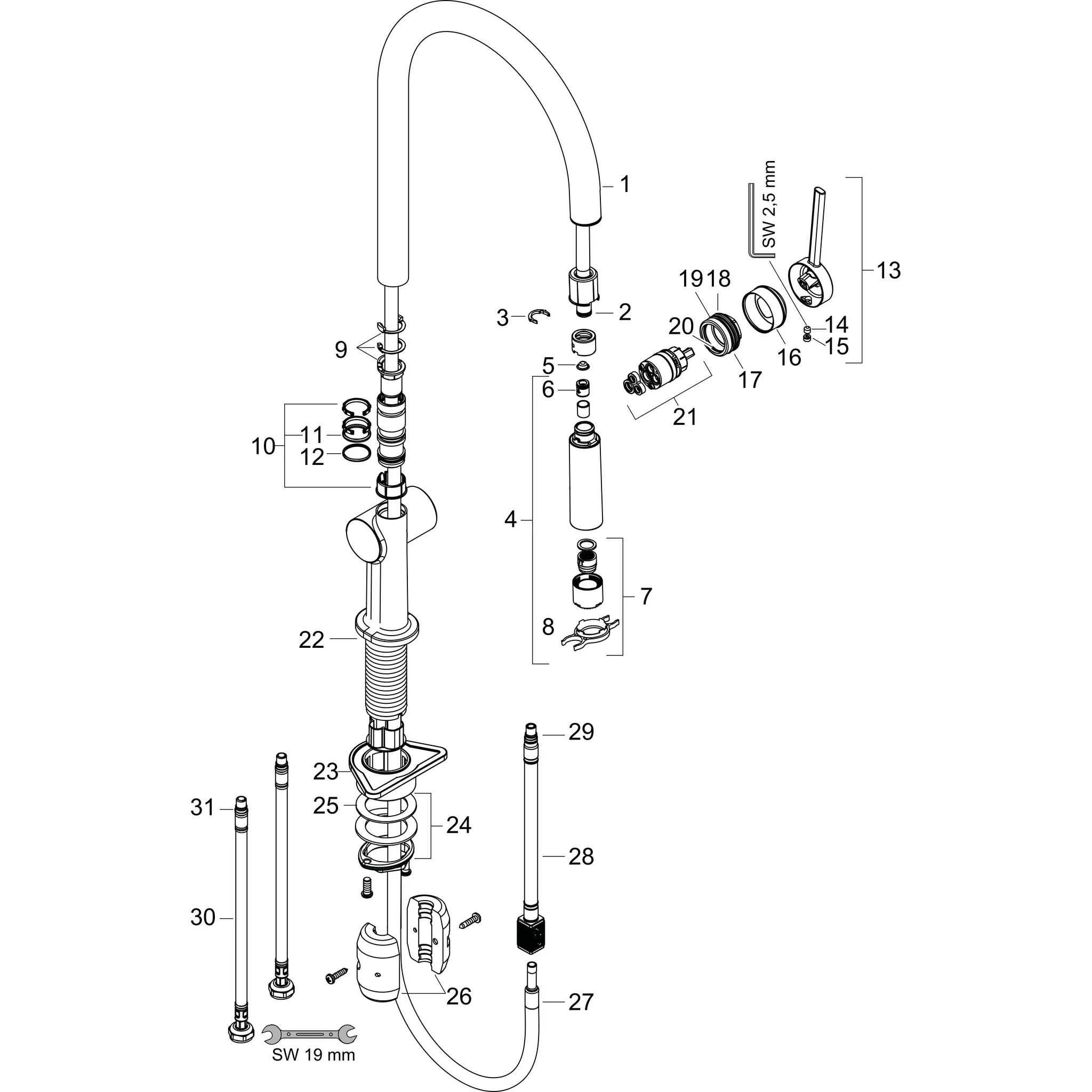Hansgrohe Talis M54 Einhebel-Küchenmischer 210, EcoSmart, Ausziehbrause, 2jet, Chrom Hansgrohe Talis M54 Einhebel-Küchenmischer 210, EcoSmart, Ausziehbrause, 2jet, Chrom