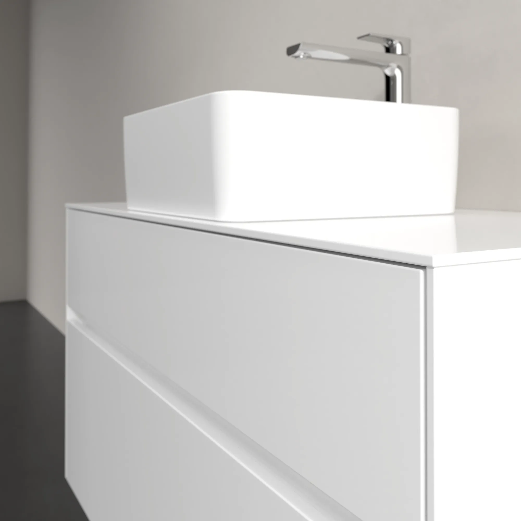 Villeroy & Boch Waschtischunterschrank „Collaro“ 1000 × 548 × 500 mm Glossy White, ohne Beleuchtung, für Becken mittig