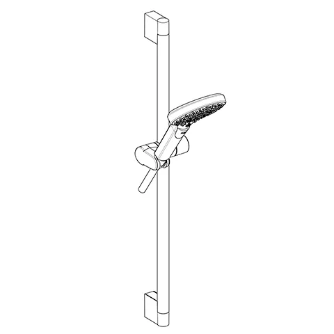 Kludi-DIVE Brause-Set Dive X 3S chrom, 600 mm Wandstange, höhenverstellbare Handbrausehalterung Kludi-DIVE Brause-Set Dive X 3S chrom, 600 mm Wandstange, höhenverstellbare Handbrausehalterung