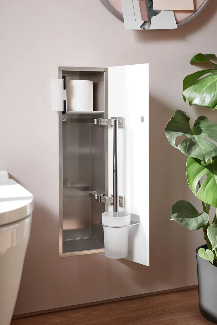 WC-Modul asis pure mit Glasfront Türanschlag rechts, Unterputz, 1-türig 600mm, schwarz WC-Modul asis pure mit Glasfront Türanschlag rechts, Unterputz, 1-türig 600mm, schwarz