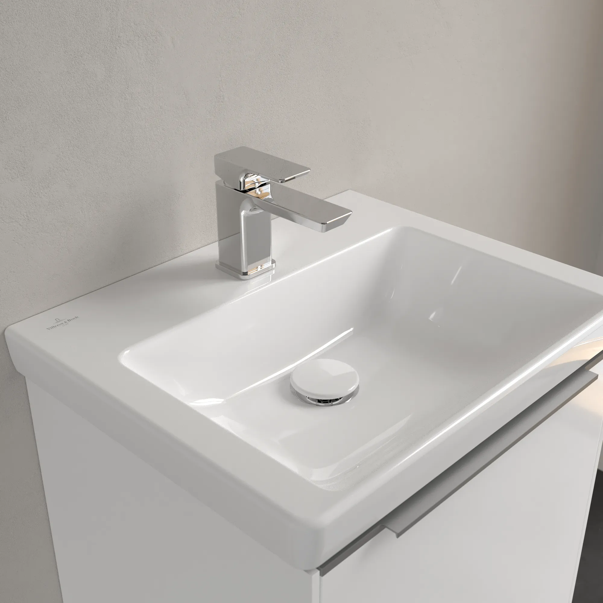 Villeroy & Boch Handwaschbecken für Montage mit Möbel „Subway 3.0“ 500 × 400 × 145 mm, mit Hahnlochbohrung, Hahnlochposition mittig in Weiß Alpin Villeroy & Boch Handwaschbecken für Montage mit Möbel „Subway 3.0“ 500 × 400 × 145 mm, mit Hahnlochbohrung, Hahnlochposition mittig in Weiß Alpin