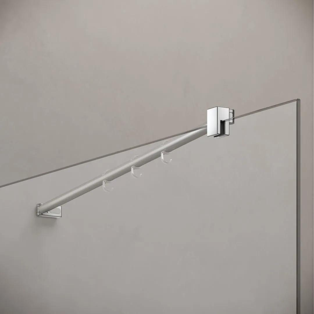 Kermi Duschdesign Walk-In-Duschkabine WALK-IN Wall „FILIA“ Glas Klar, Profile Silber Hochglanz, BV: 800 - 800 mm H: 2000 mm