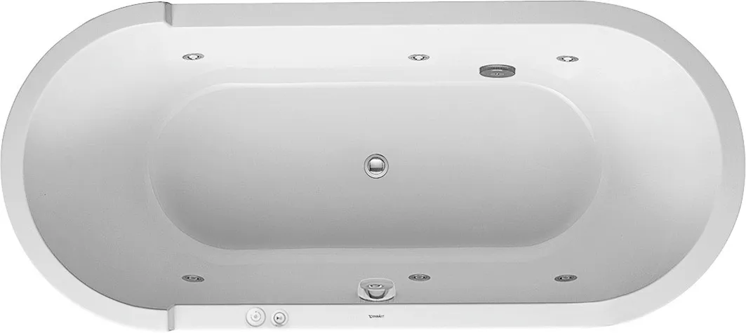 Duravit Whirlwanne „Starck“ freistehend oval 1800 × 800 mm mit Jet-System, in Weiß Größe: 180 × 80 cm / Whirlsystem: mit Jet-System Duravit Whirlwanne „Starck“ freistehend oval 1800 × 800 mm mit Jet-System, in Weiß Größe: 180 × 80 cm / Whirlsystem: mit Jet-System