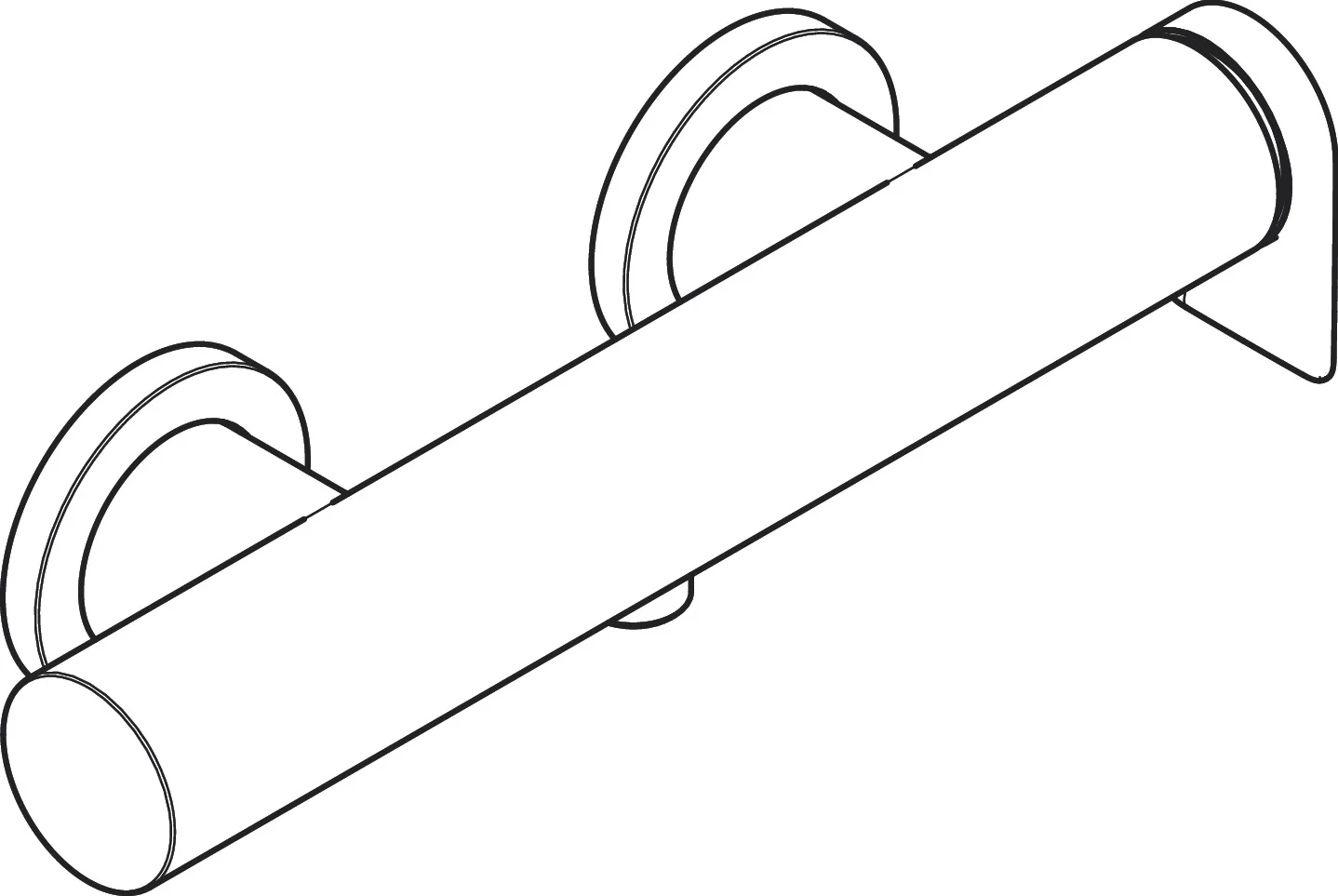 Hansgrohe Vivenis Einhebel-Brausemischer Aufputz Chrom, DN15, max. Durchfluss 12,3 l/min, Keramikmischsystem, Temperaturbegrenzung einstellbar